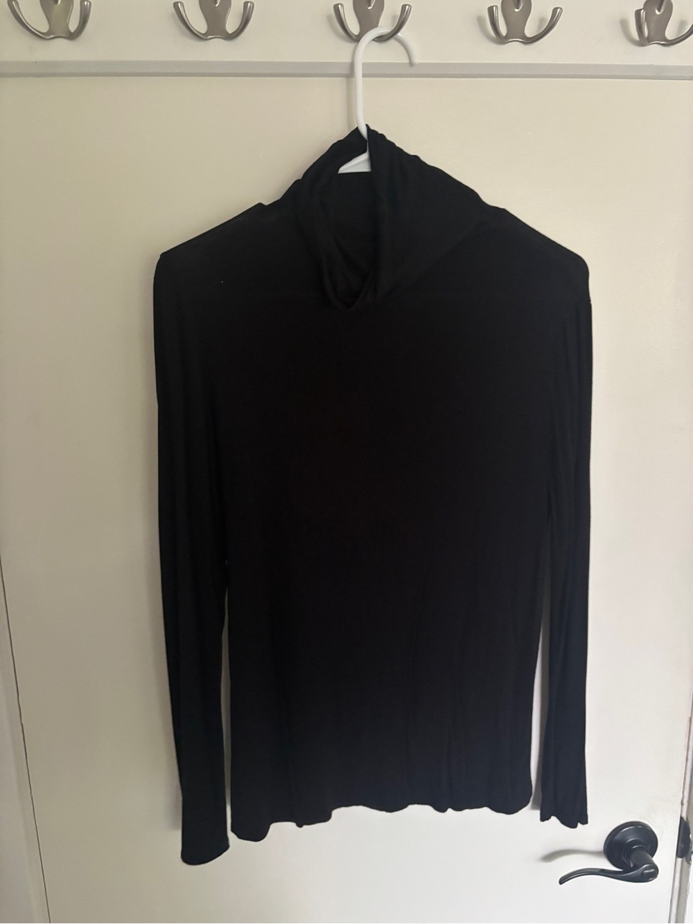 Black Long Sleeve Turtleneck Top